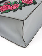 Gucci Medium Grey Floral Sequin Sylvie Top Handle Bag