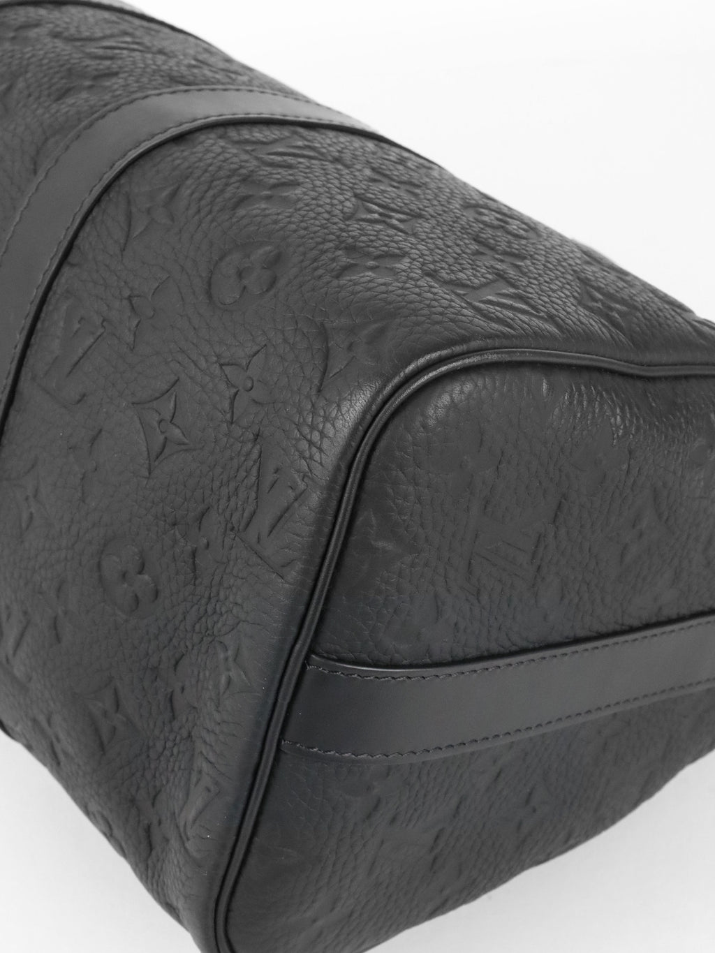 Louis Vuitton Black Monogram Taurillon Keepall Bandoulière 35