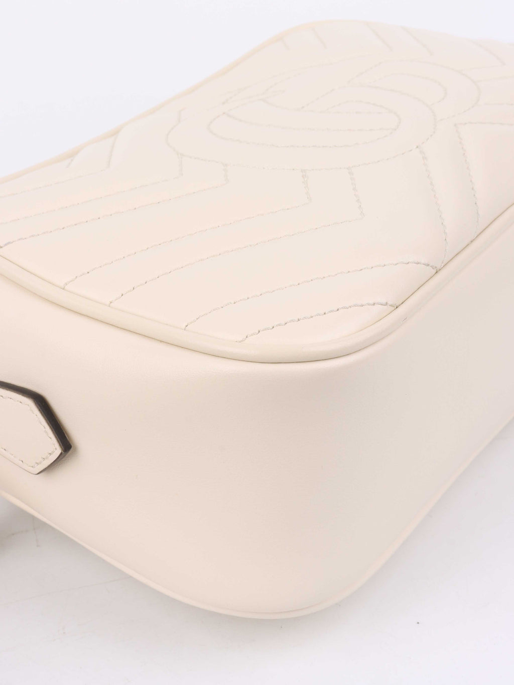 Gucci Small White Marmont Camera Bag