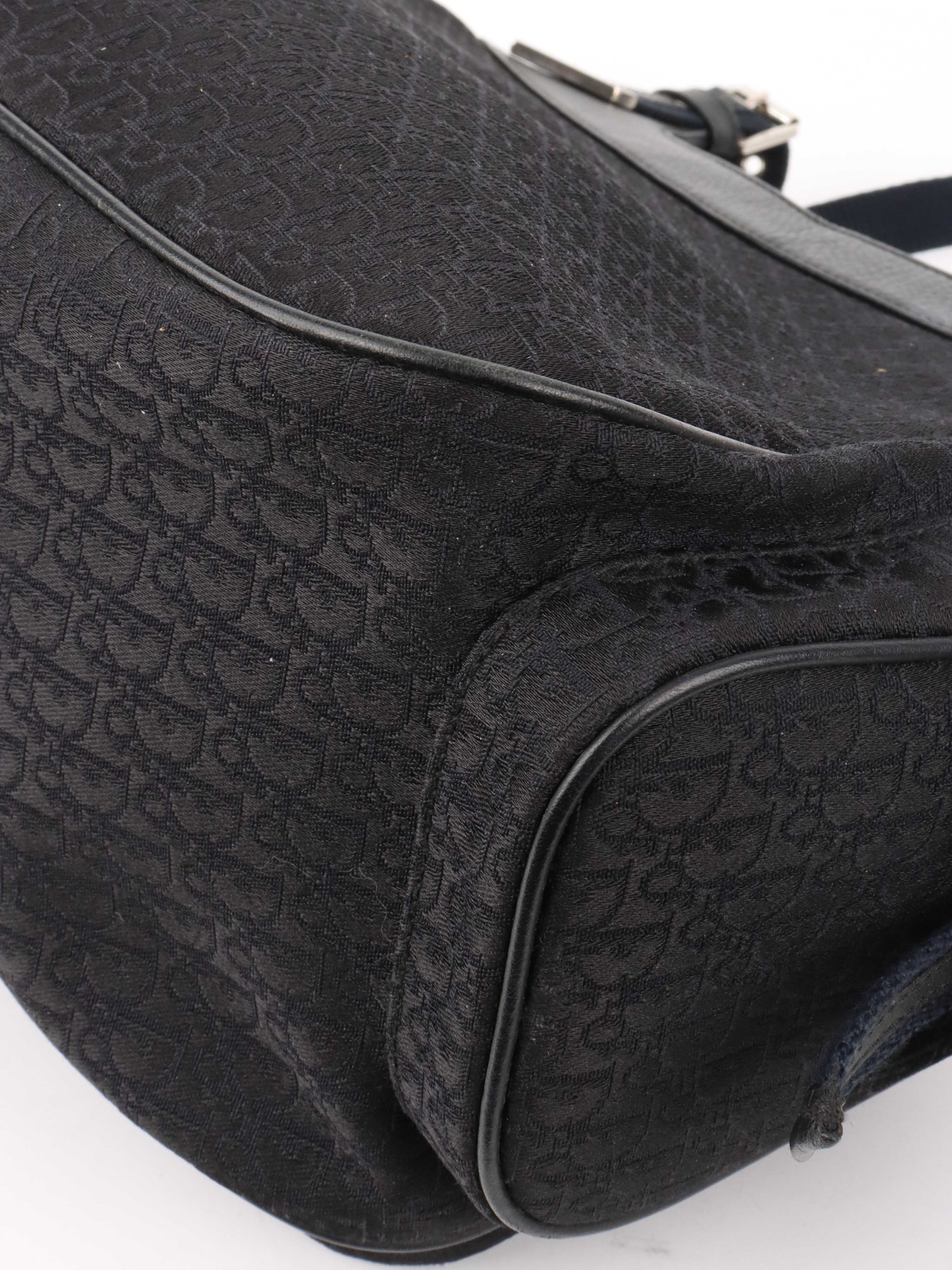 Dior Black Vintage Canvas Pocket Bag.