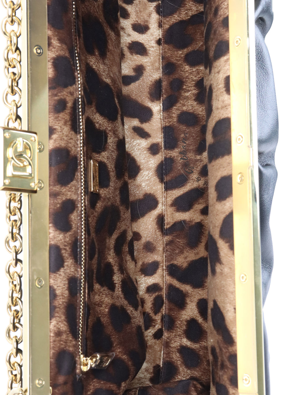 Dolce & Gabana Black Maria Nappa Leather Clutch GHW