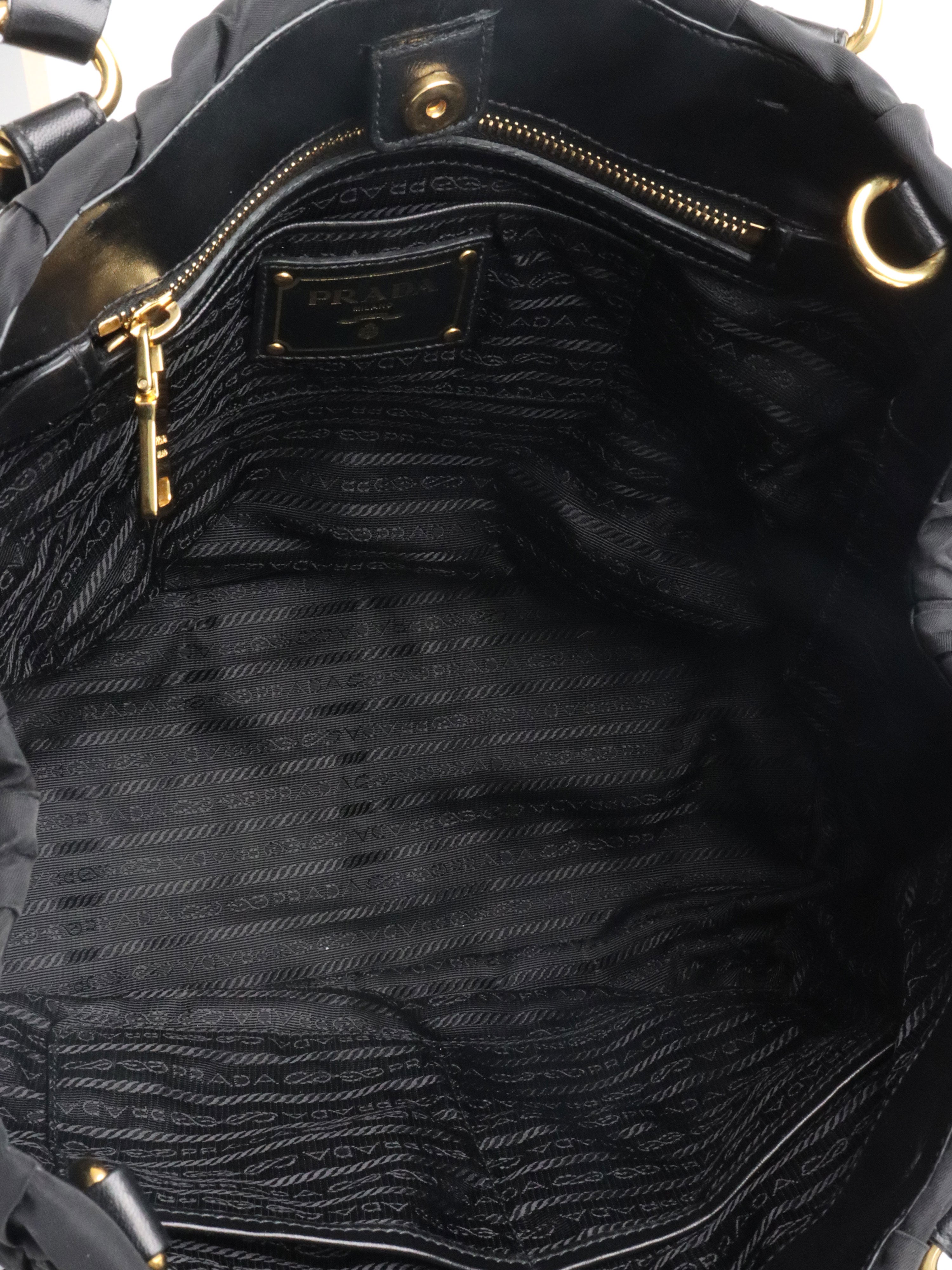 Prada Black Tessuto Gaufre Nylon Bag