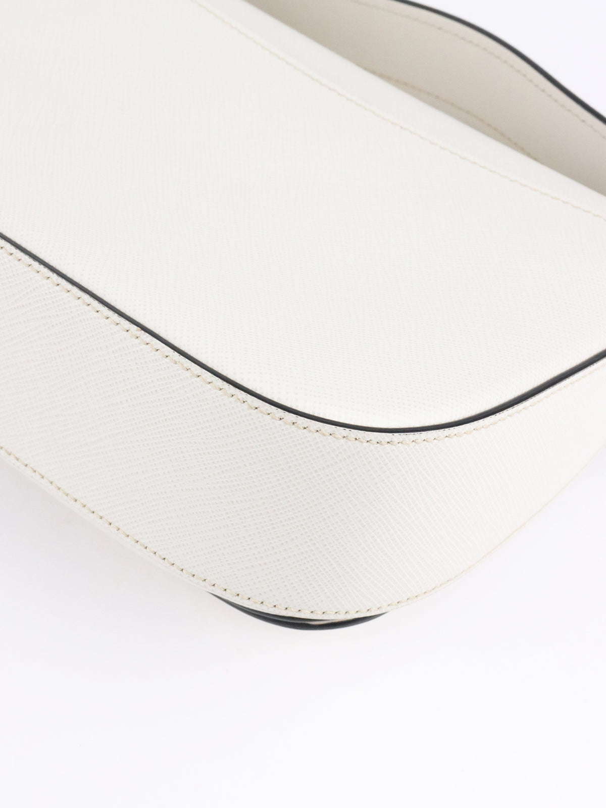 Prada White Saffiano Crossbody Bag