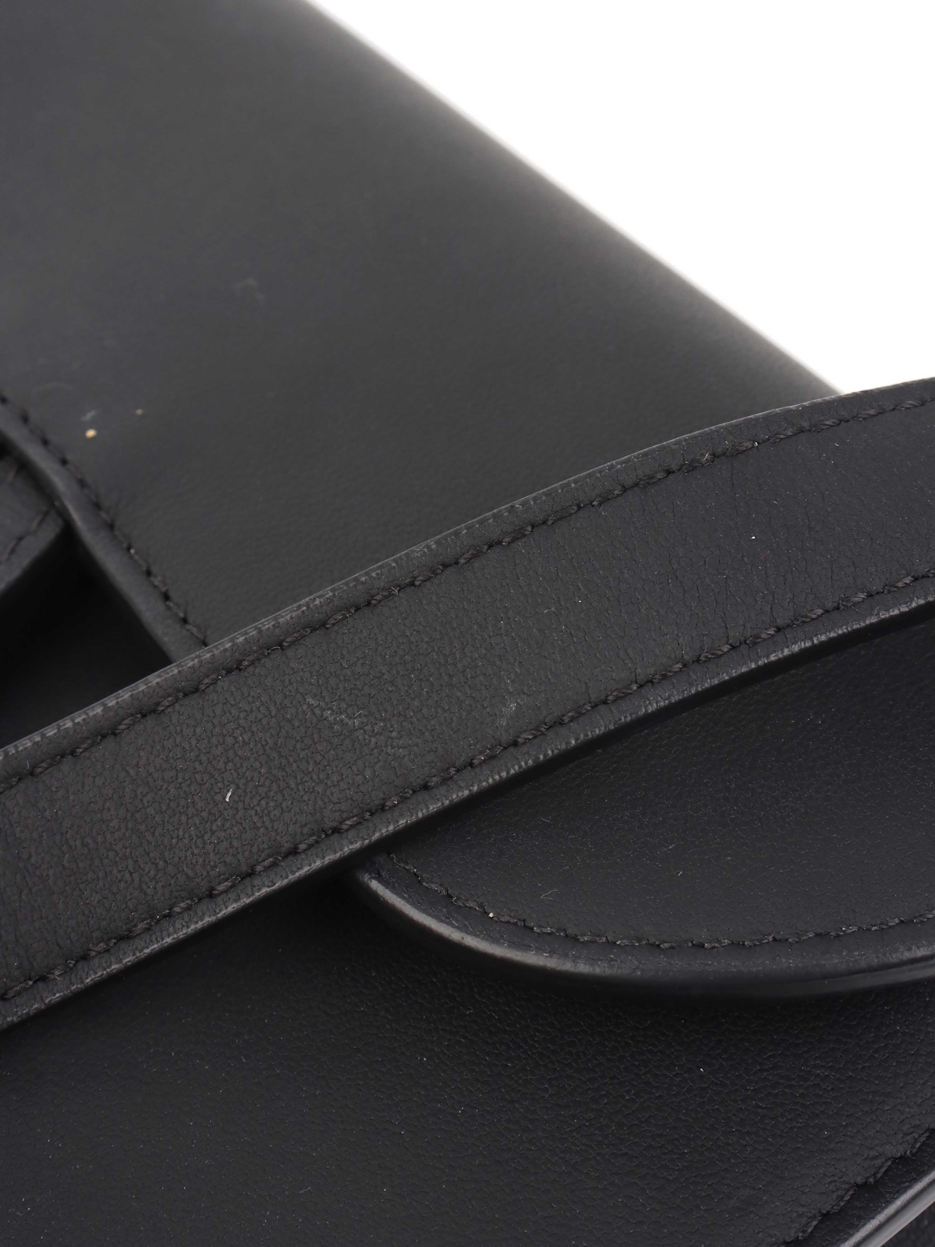 Dior Black Saddle Belt Pouch.