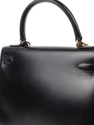 Hermes Vintage Black Box Leather Kelly 28 GHW. – Votre Luxe