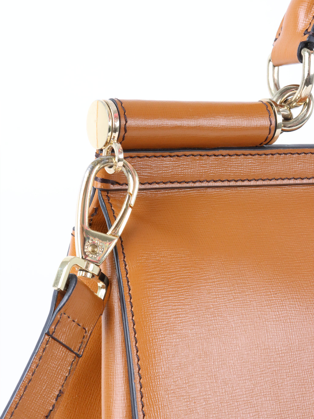 Dolce & Gabbana Caramel Brown Sicily Tote Bag.