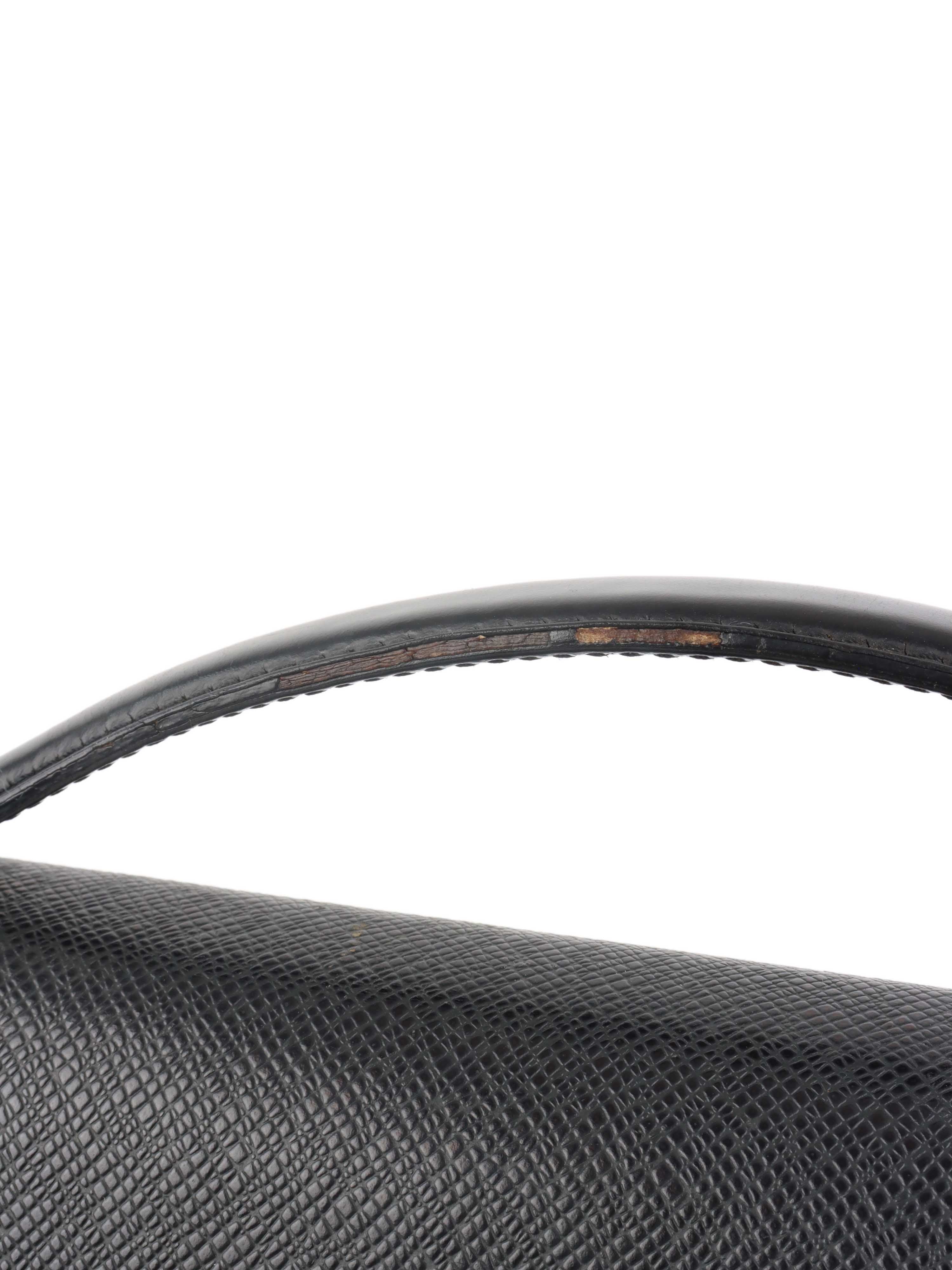 Louis Vuitton Black Vintage Monceau Messenger Bag.