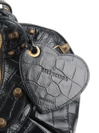 Balenciaga Black Crocodile Embossed Le Cagole XS Shoulder Bag