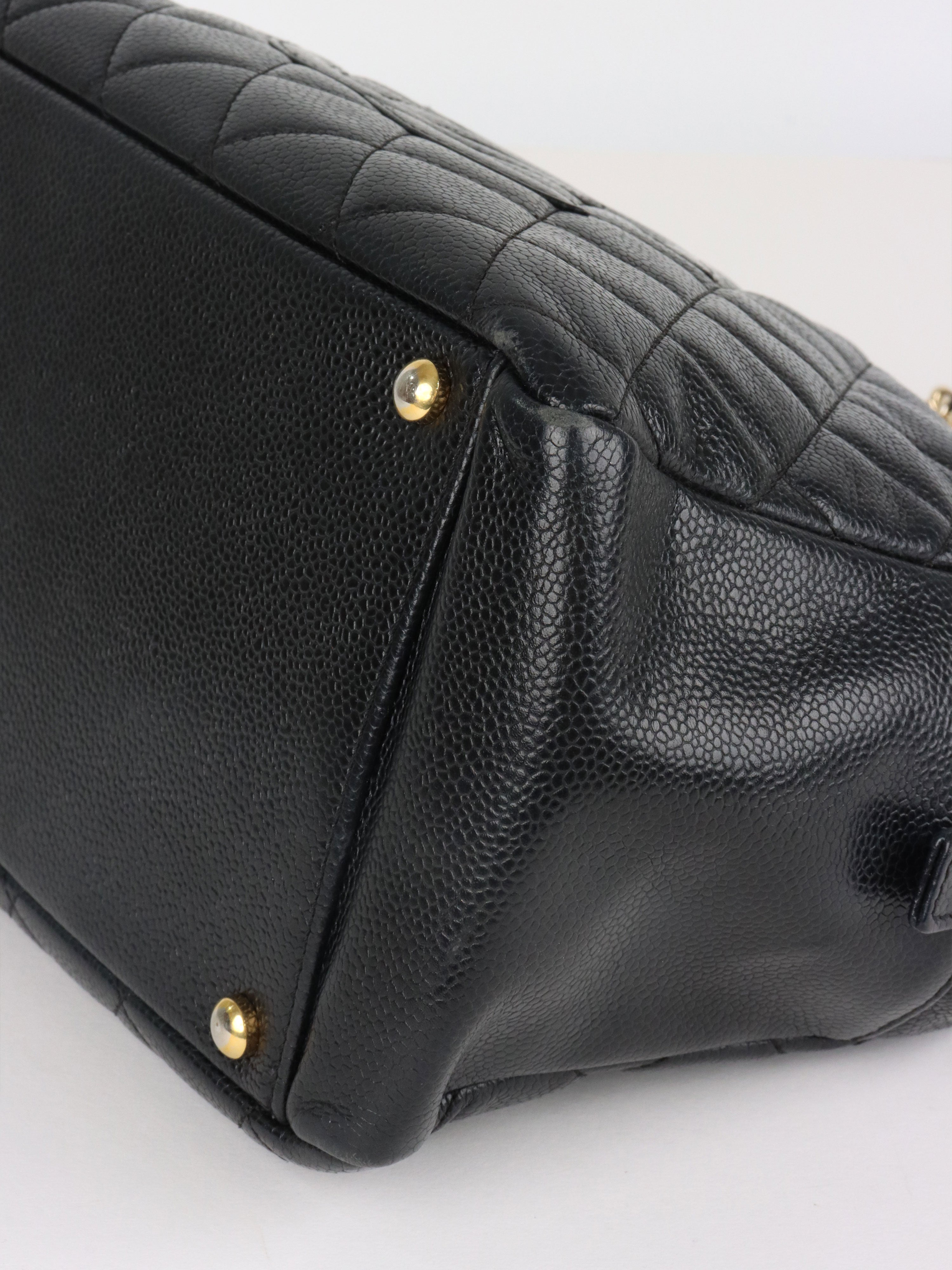 Chanel Vintage Black Petite Caviar Timeless Tote.