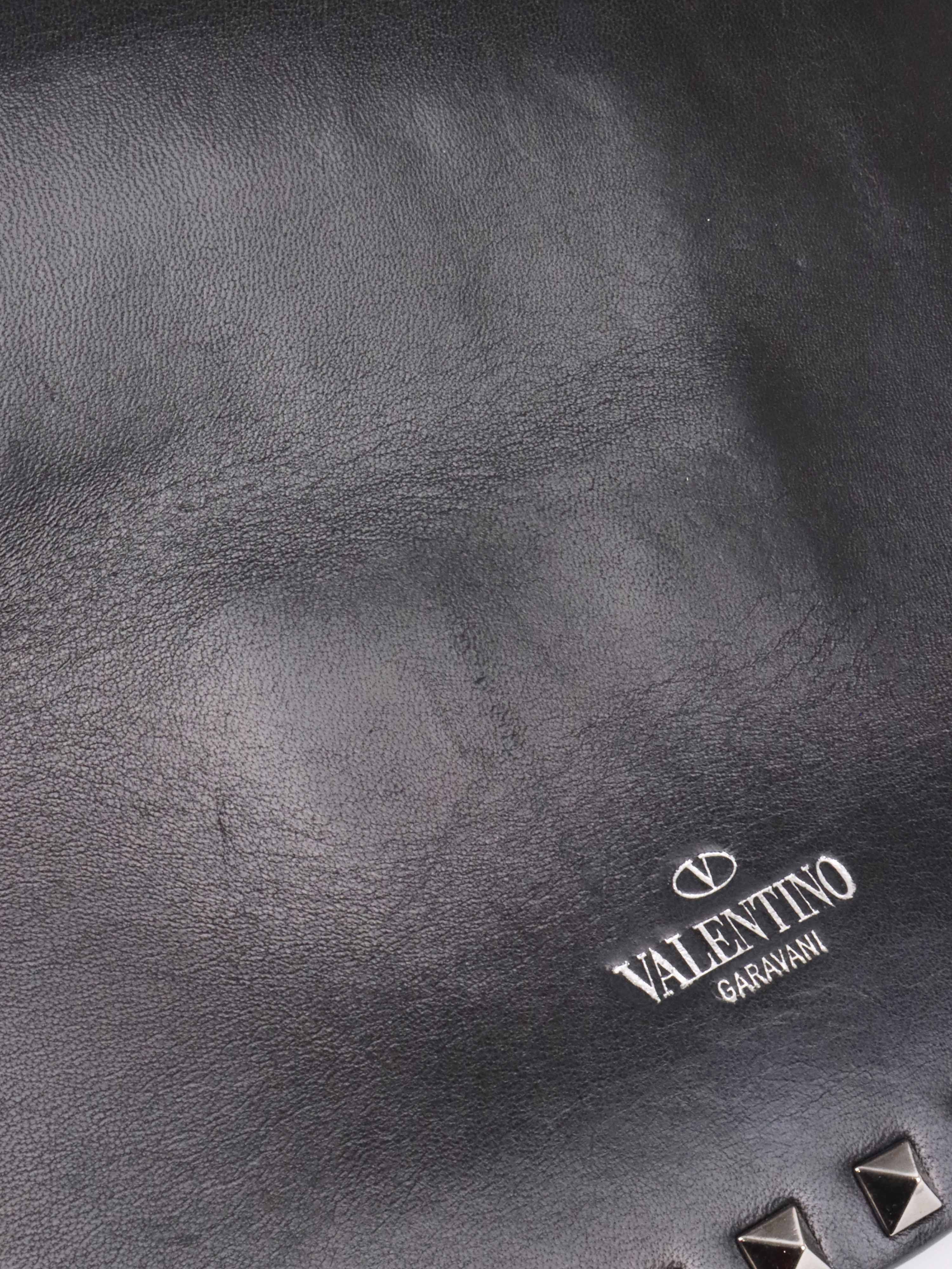 Valentino All Black Rockstuds Clutch