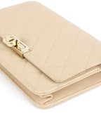 Chanel Beige Double CC Wallet on Chain LGHW