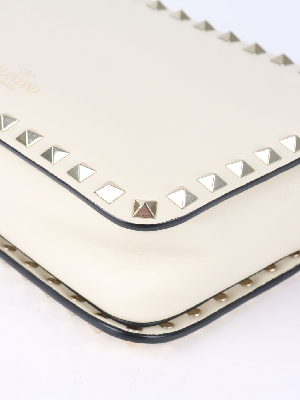 Valentino White Rockstuds Camera Bag
