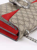 Gucci Small Dionysus GG Supreme Red Trim Shoulder Bag