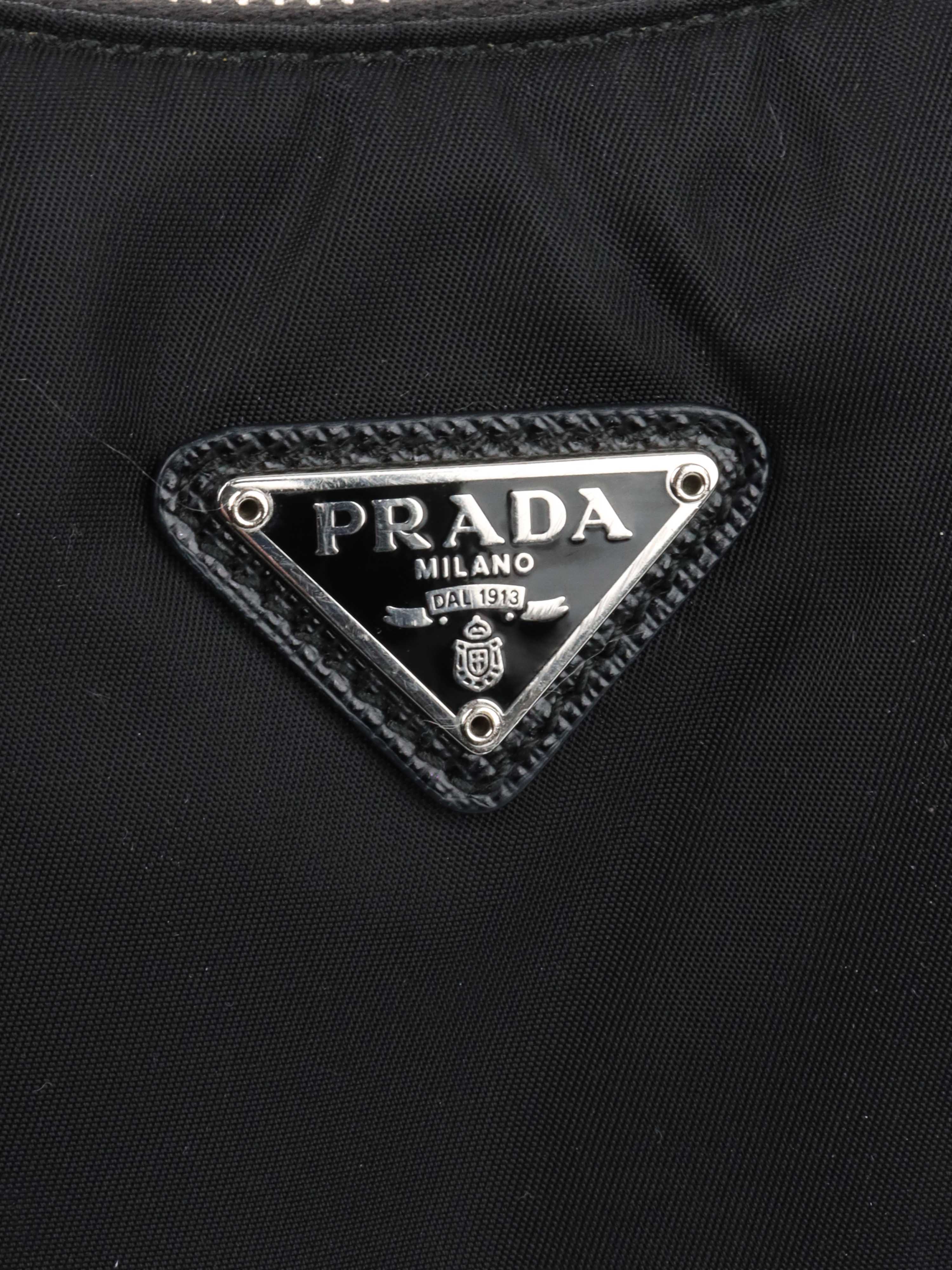 Prada Black Re Edition 2005 Nylon Shoulder Bag.