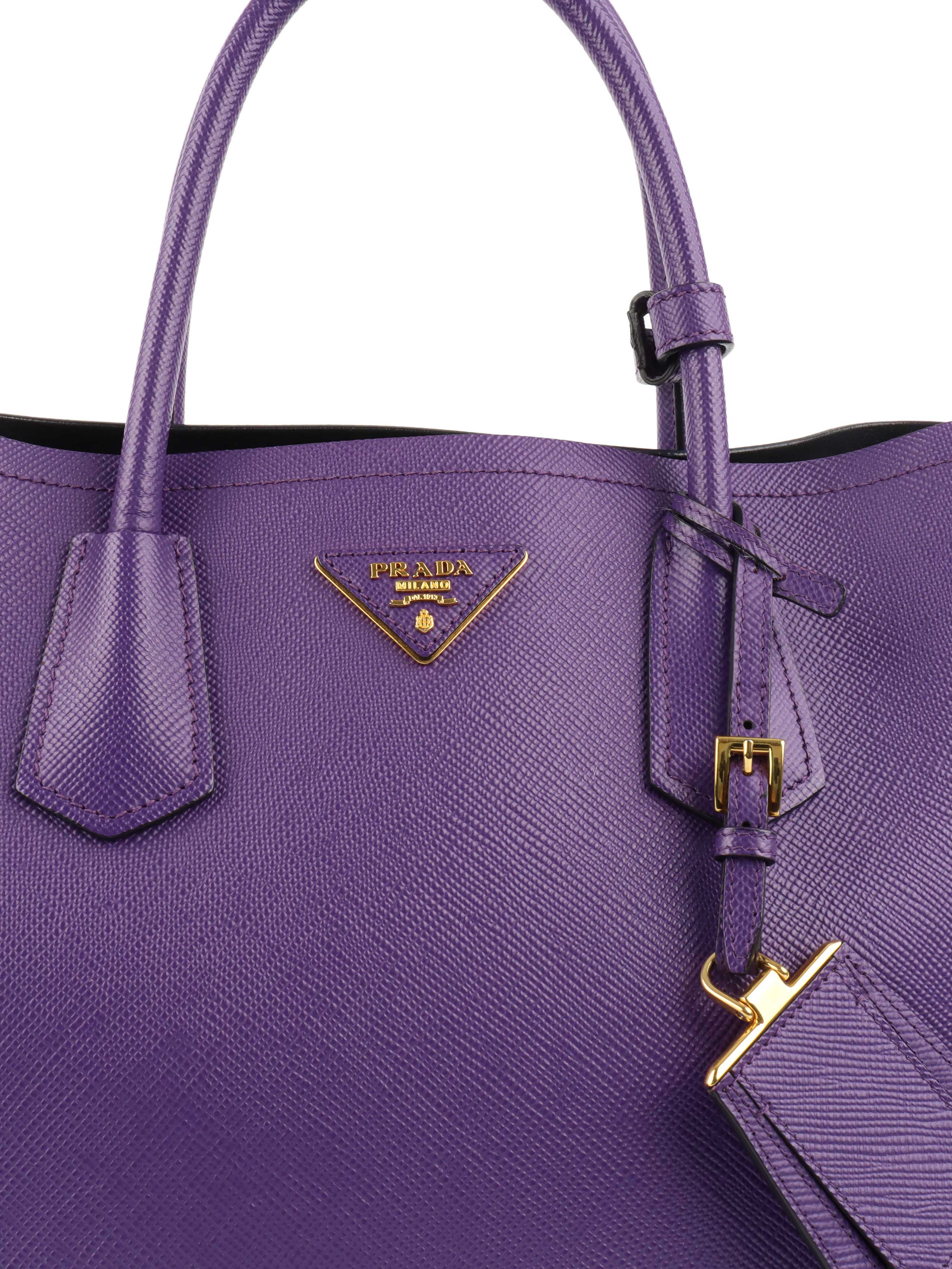 Prada Limited Edition Purple Saffiano Tote.