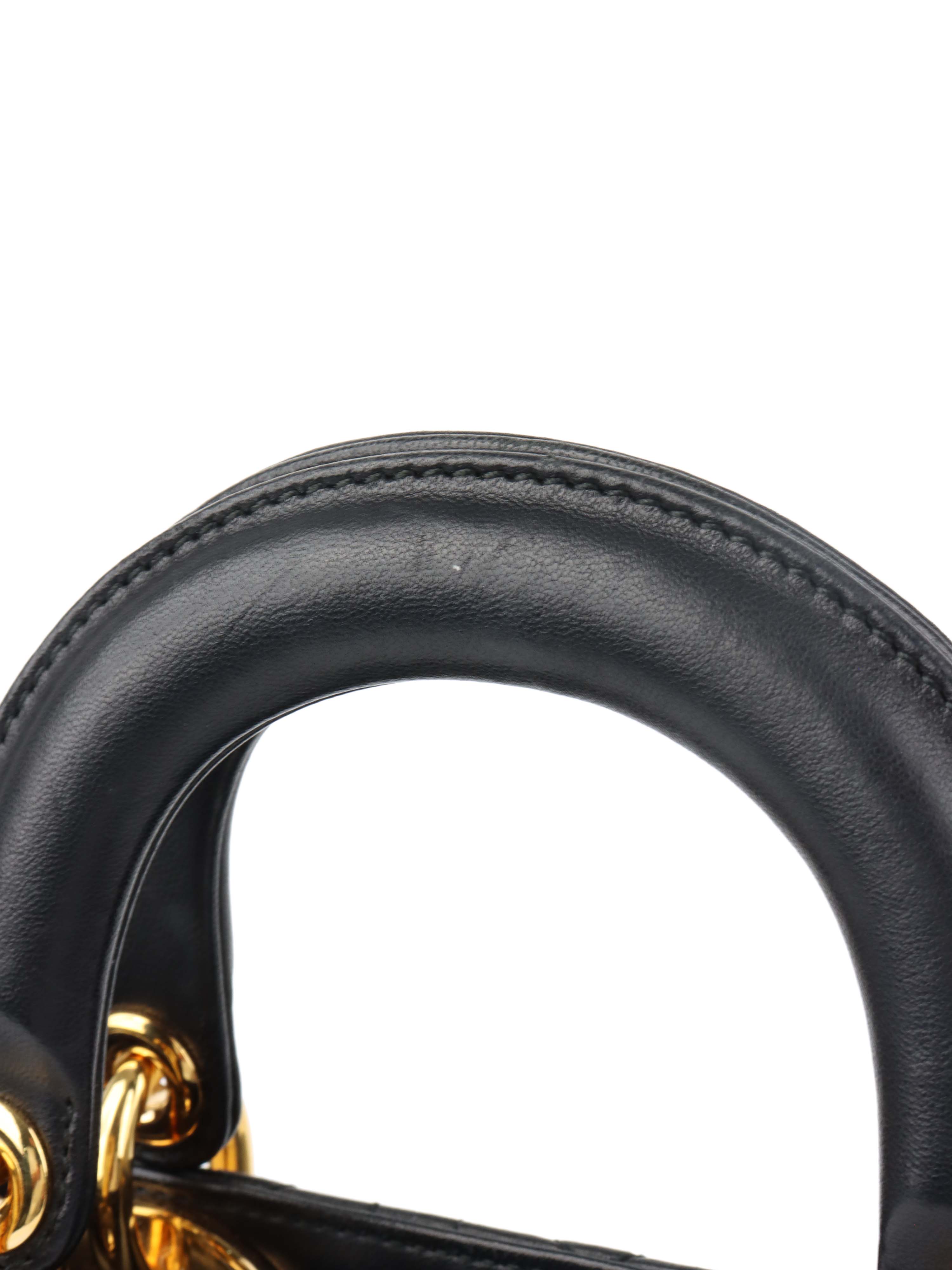 Dior Black Mini Lady Dior Bag.