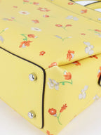 Coach Yellow Mini Lillie Carryall with Mystical Floral Print