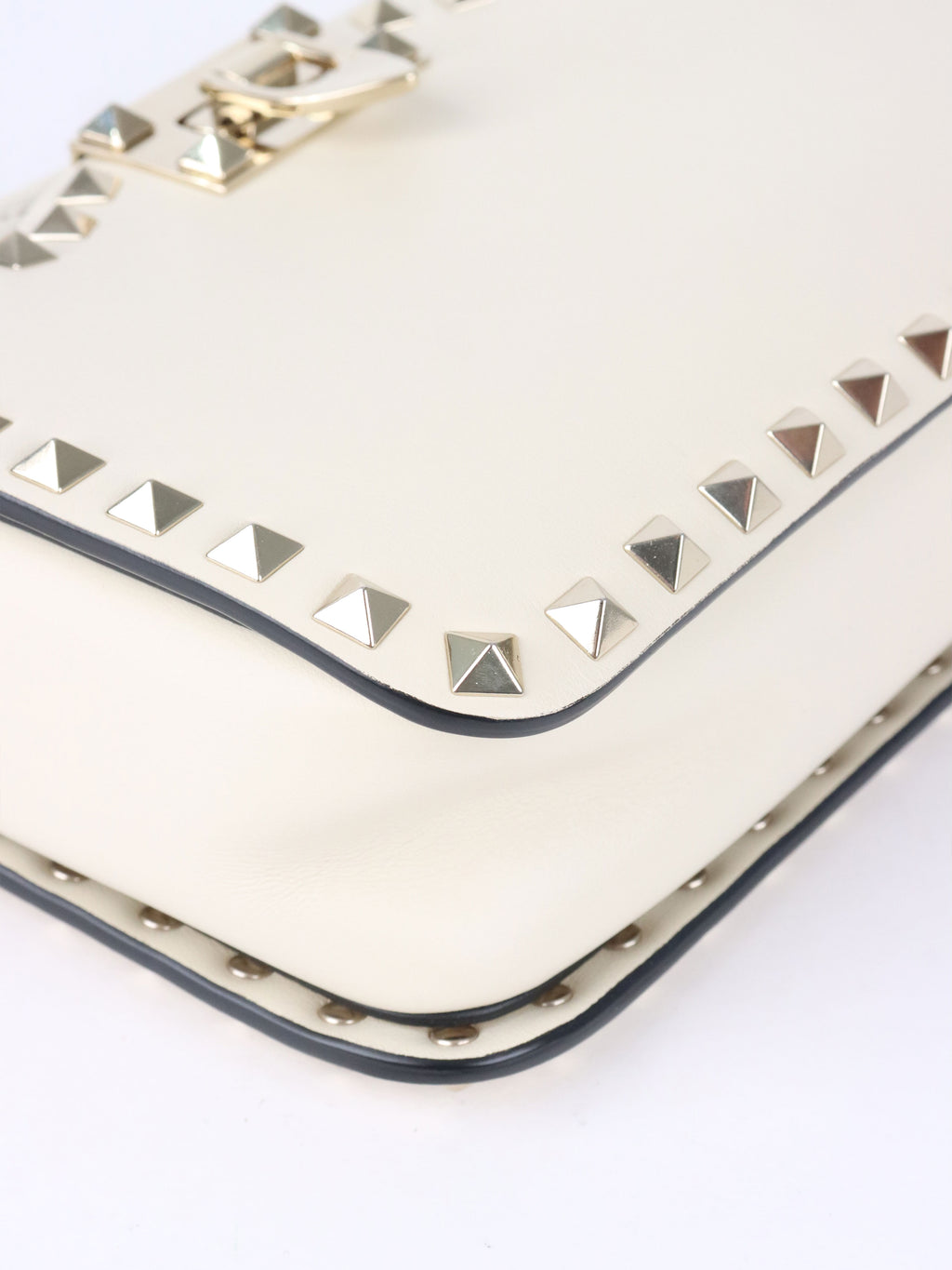 Valentino White Rockstuds Camera Bag