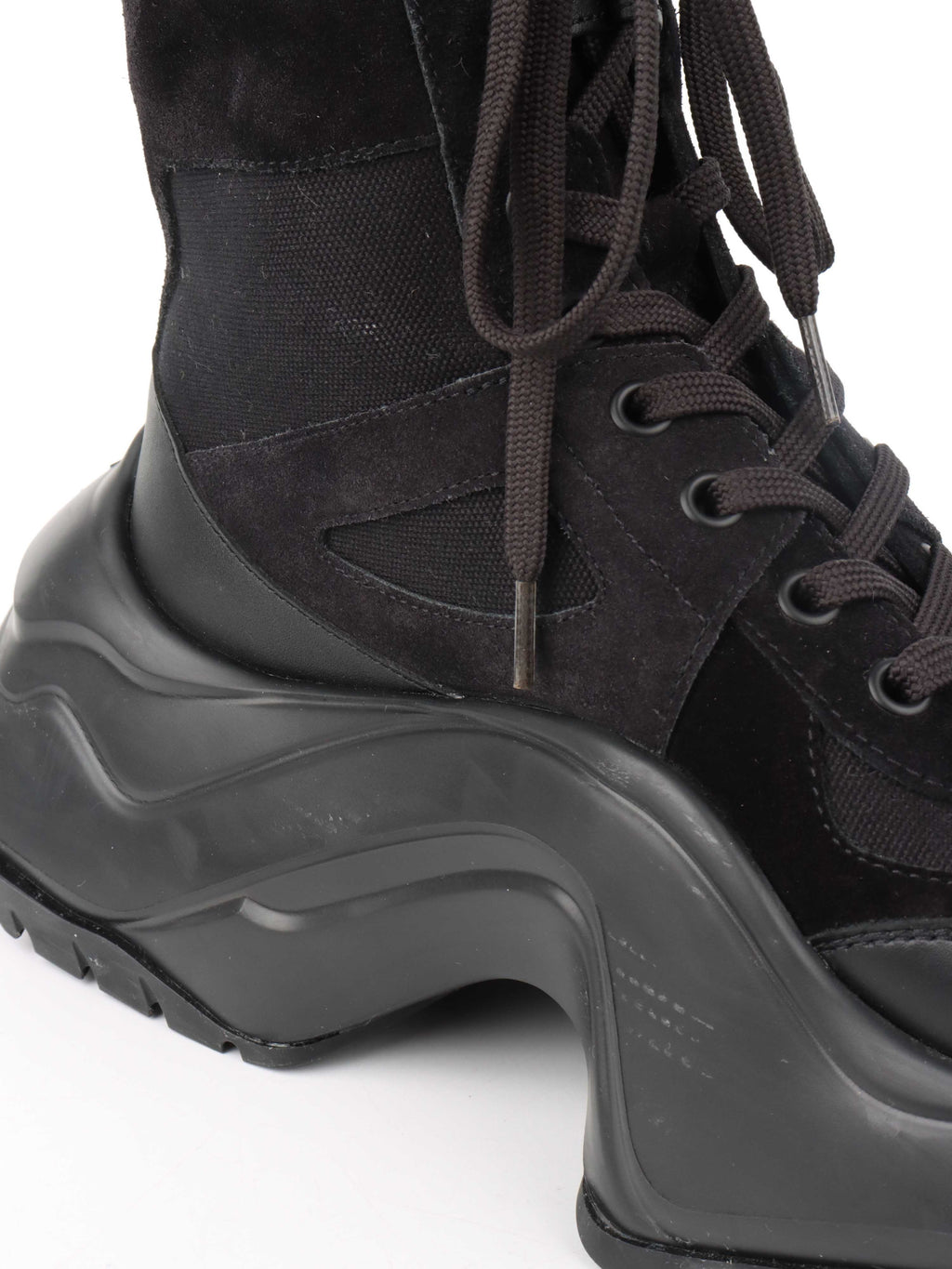 Louis Vuitton Black Mesh and Suede Archlight Ankle Boots.