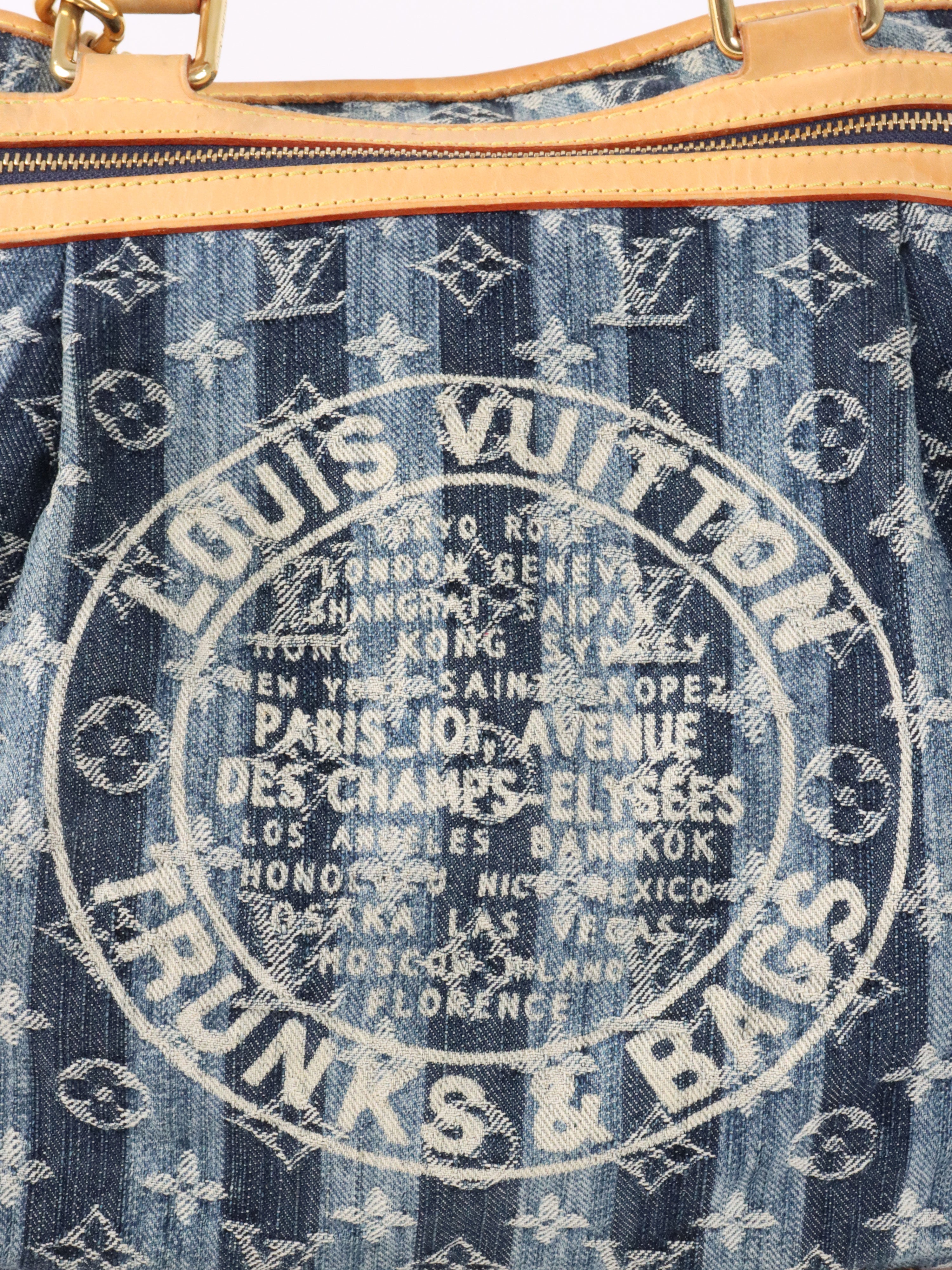 Louis Vuitton Vintage Cabas Raye 2006 Tote Bag.