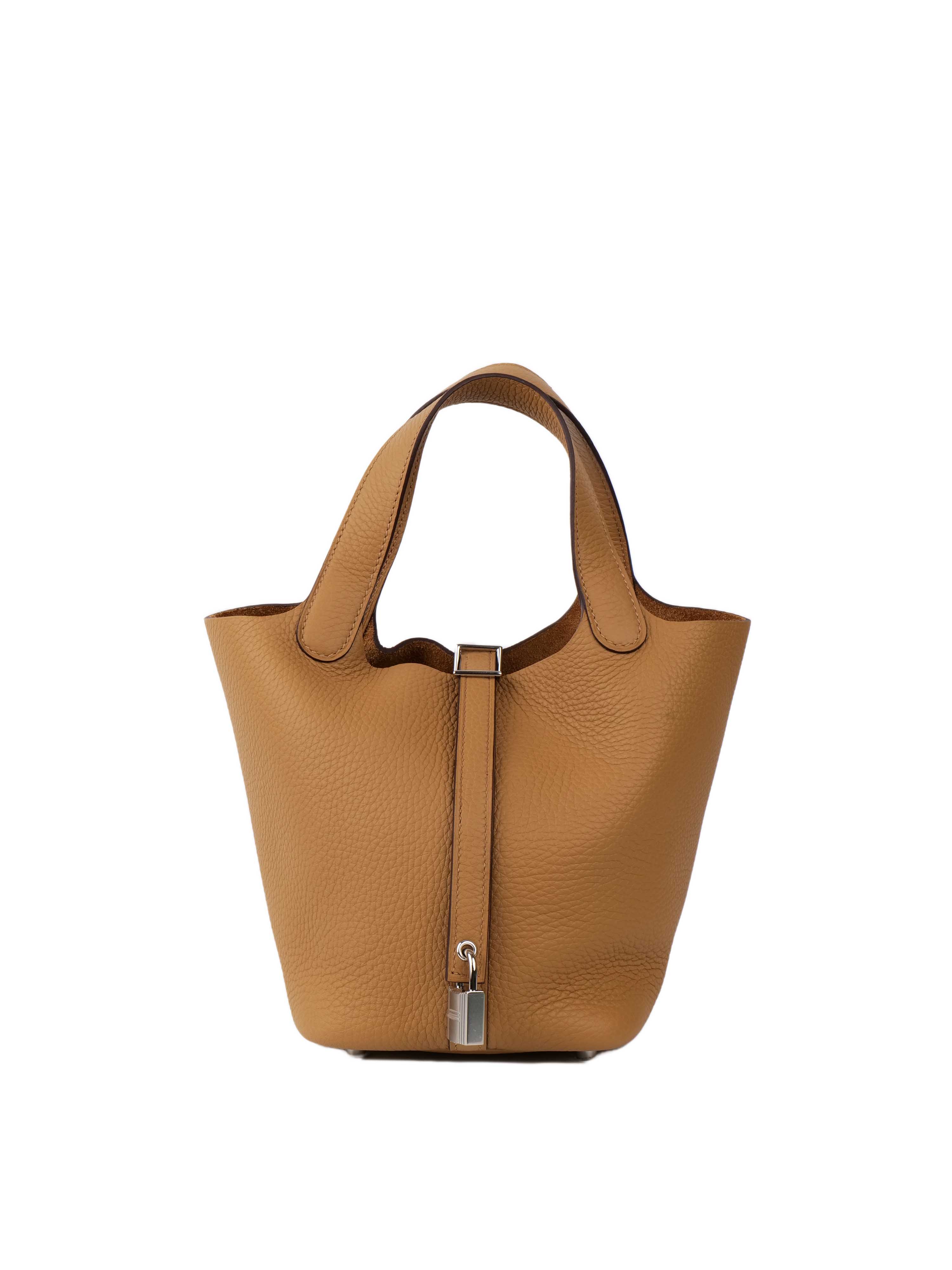 Hermes Picotin 18 in Biscuit SHW.
