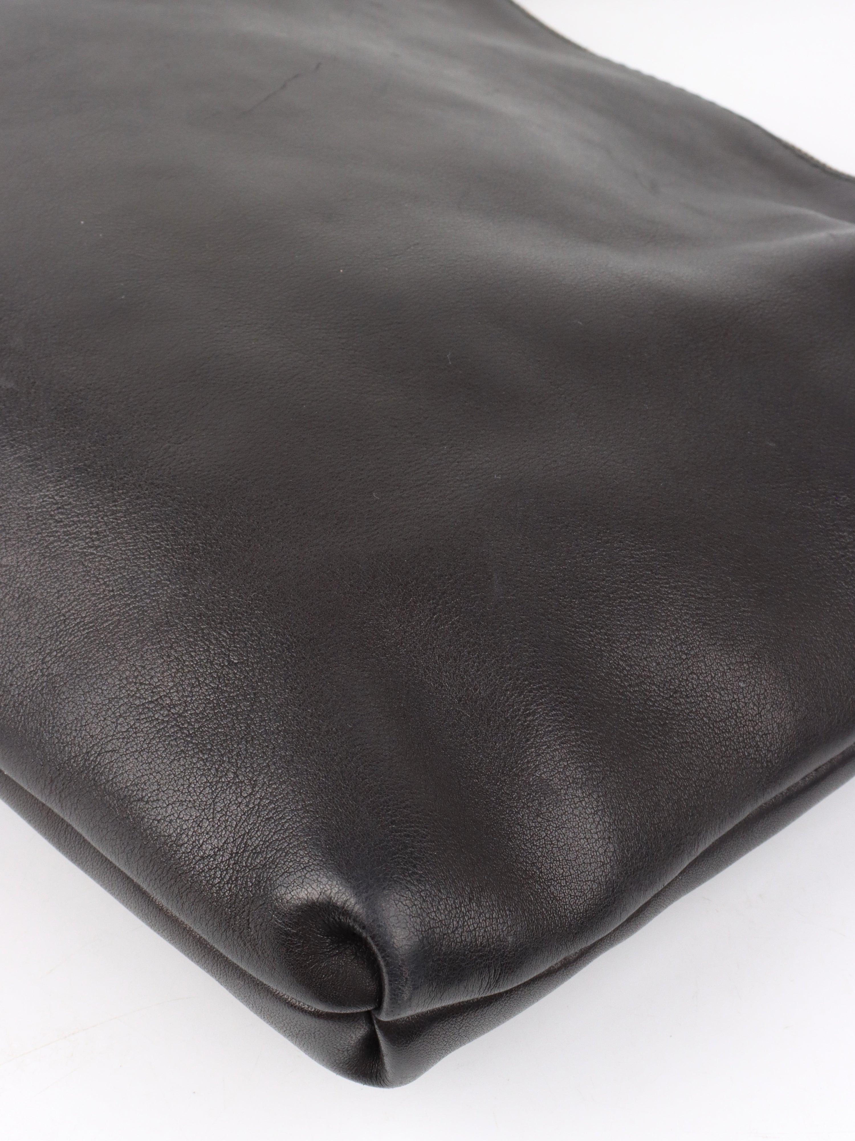 Gucci Black Leather Tote.