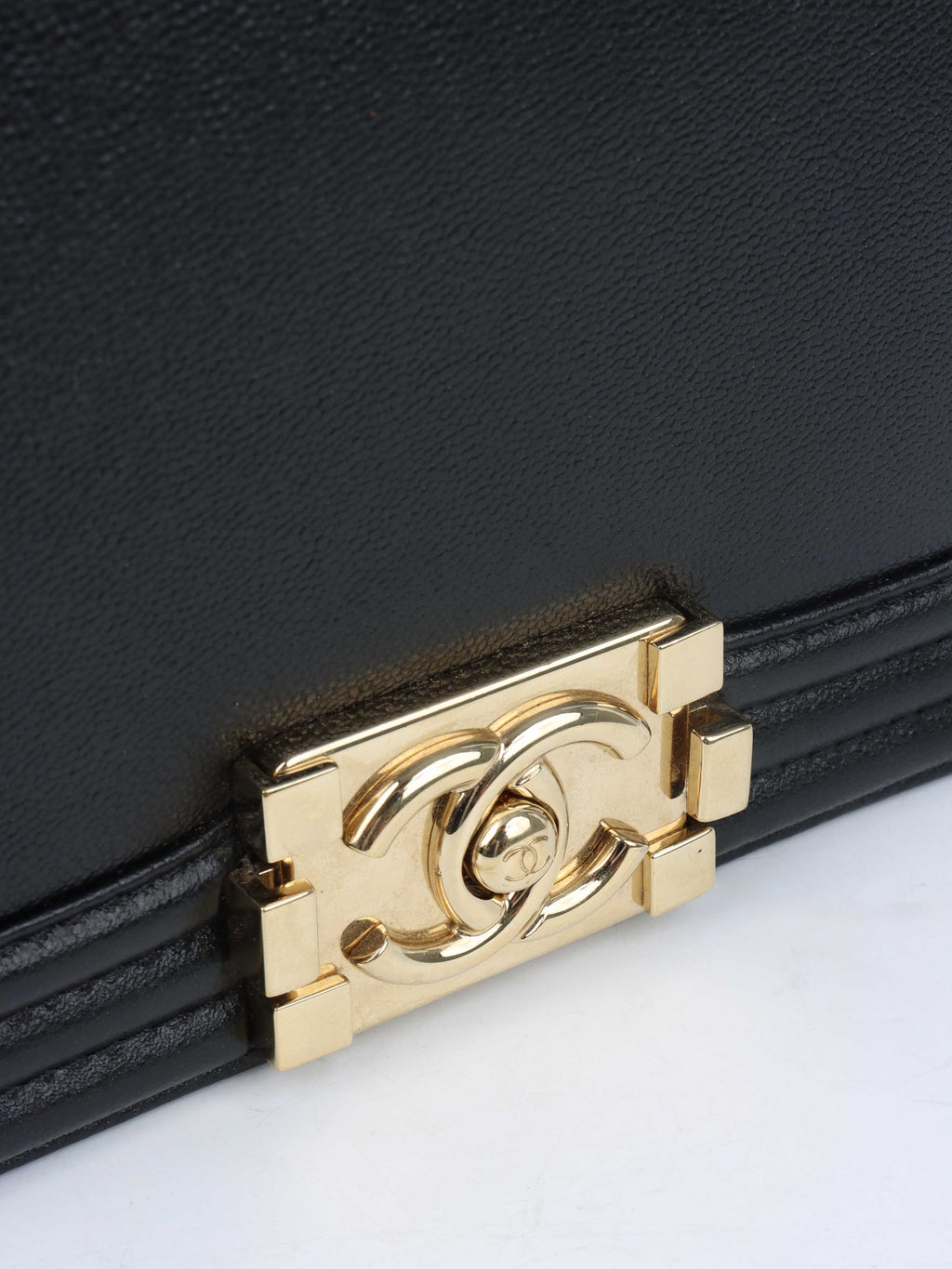 Chanel Black Mini Boy Bag in Calfskin LGHW.