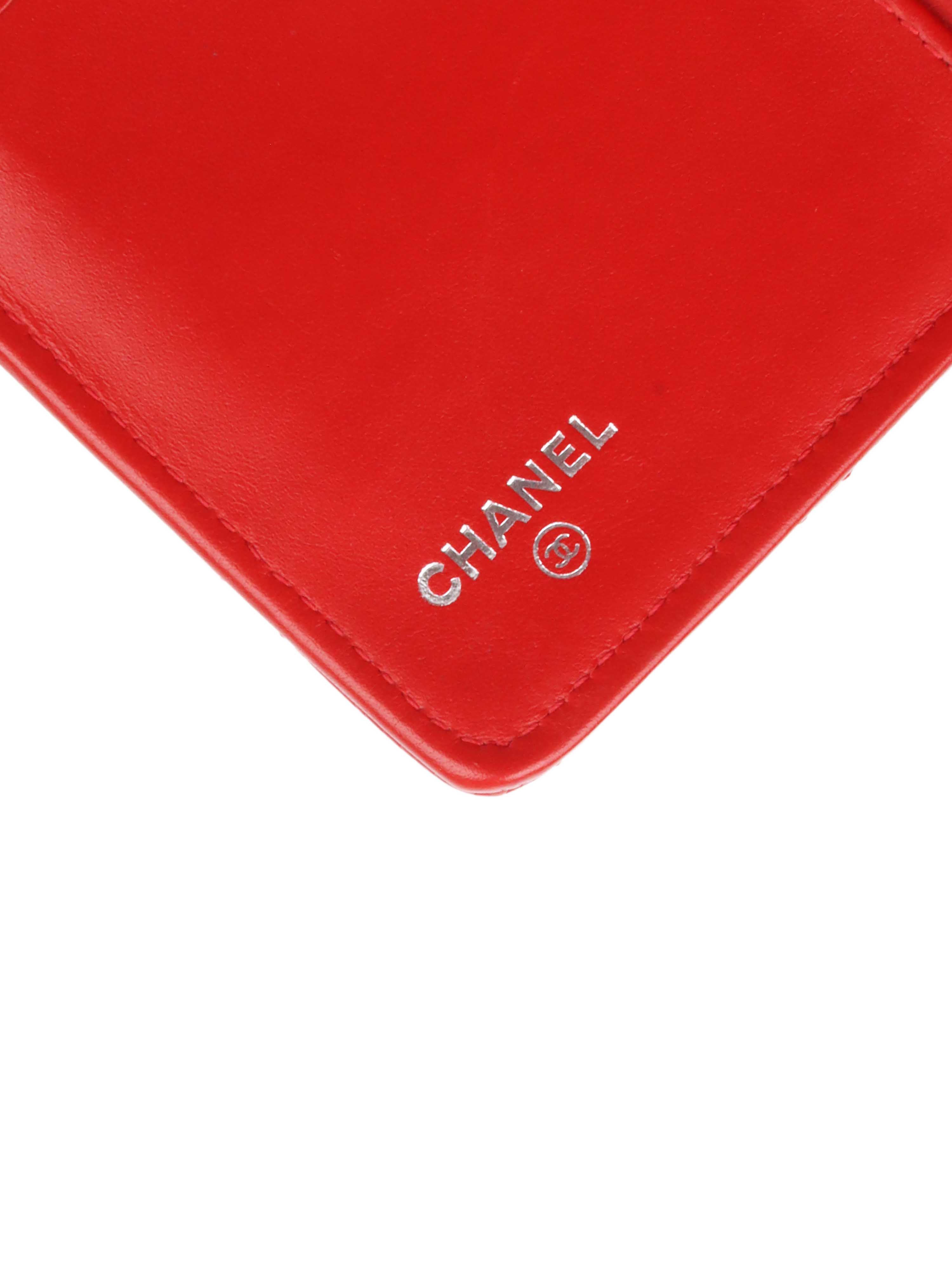 Chanel Red Caviar Long Wallet.