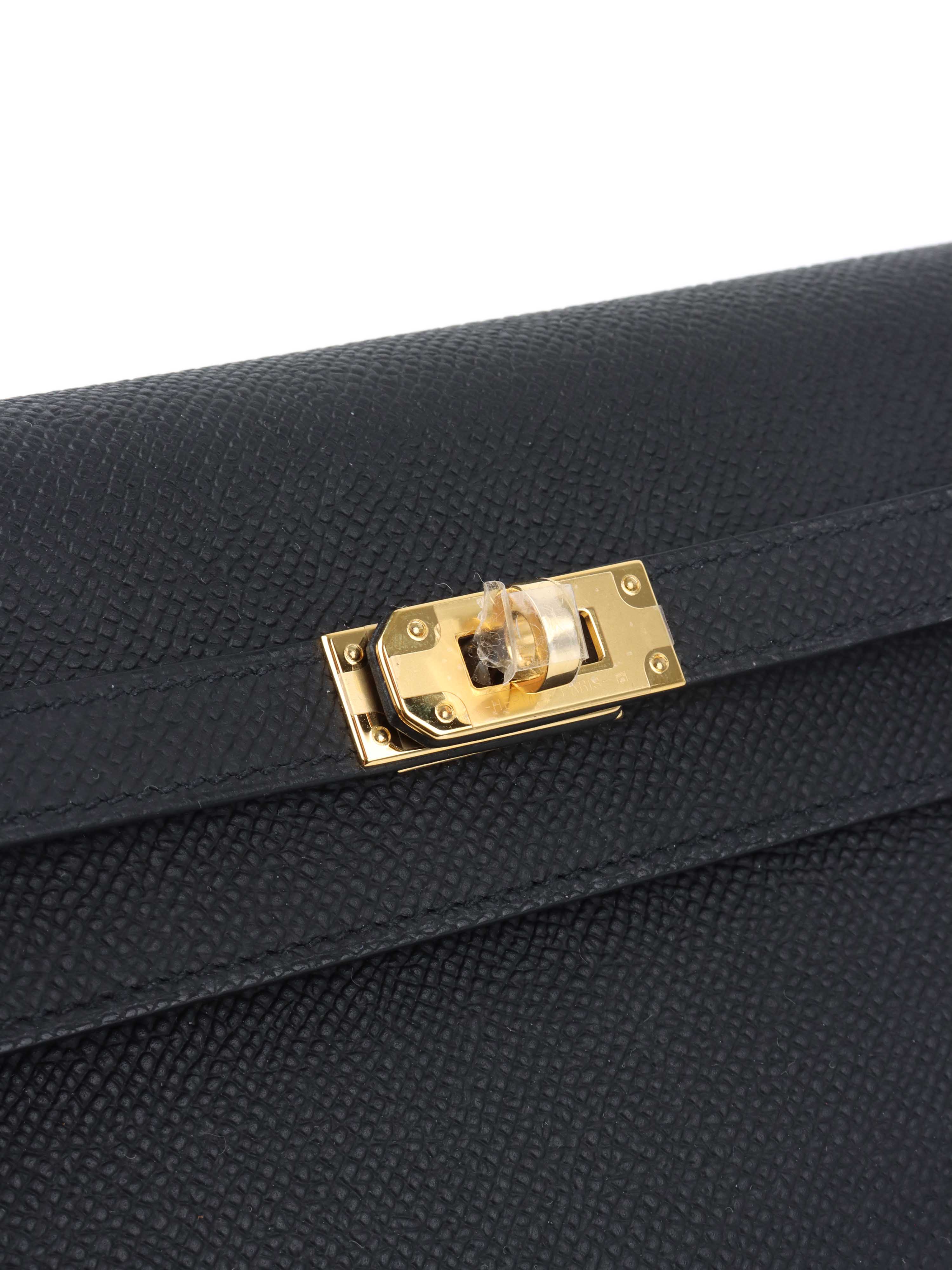Hermes Kelly Classique To Go Noir GHW Stamp K.