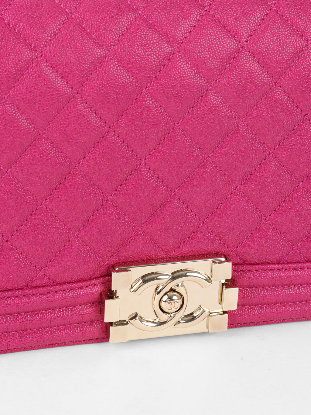 Chanel Berry Pink Medium Caviar Boy Bag LGHW