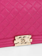 Chanel Berry Pink Medium Caviar Boy Bag LGHW