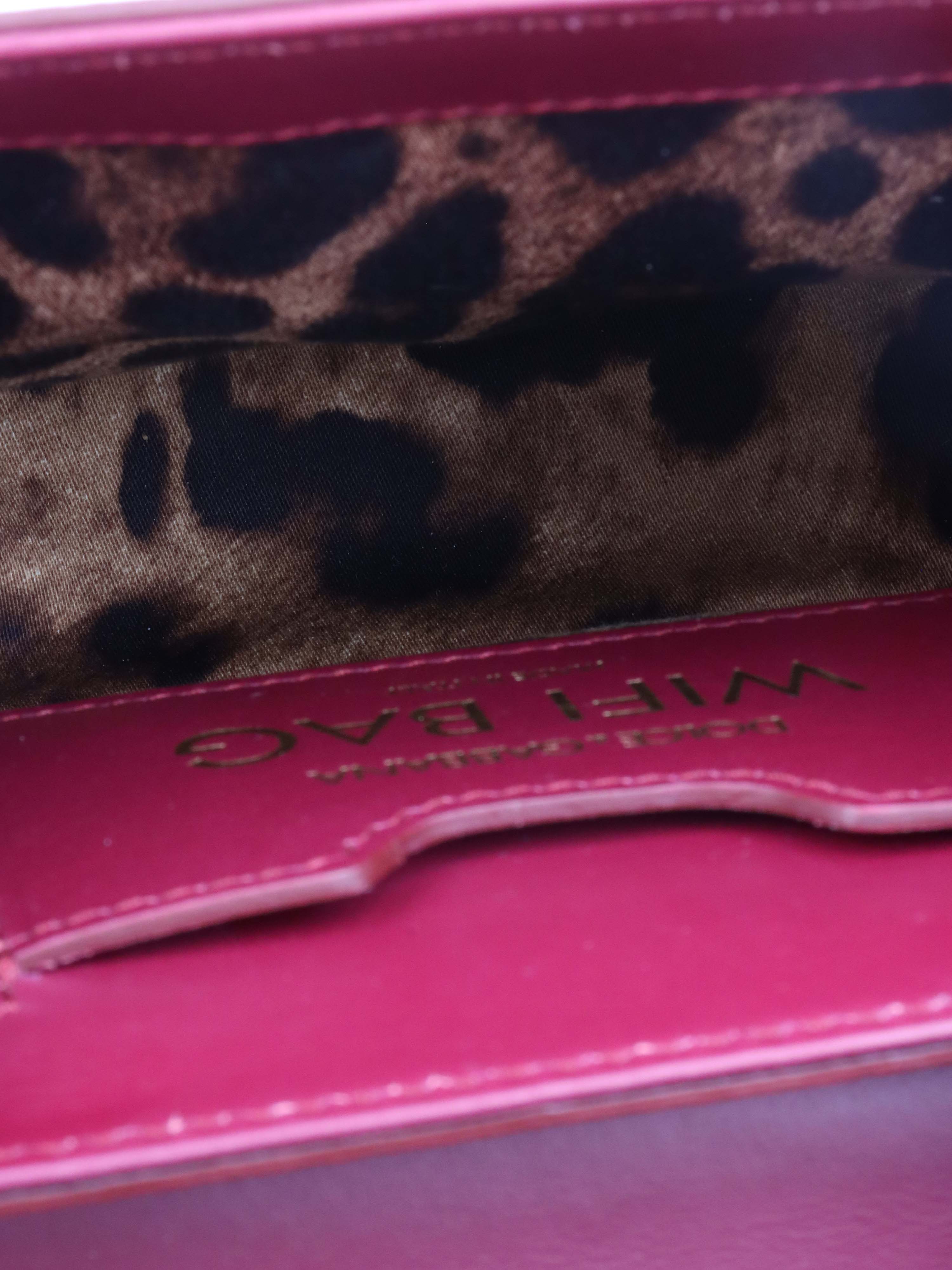 Dolce & Gabbana Burgundy Chain Shoulder Bag.