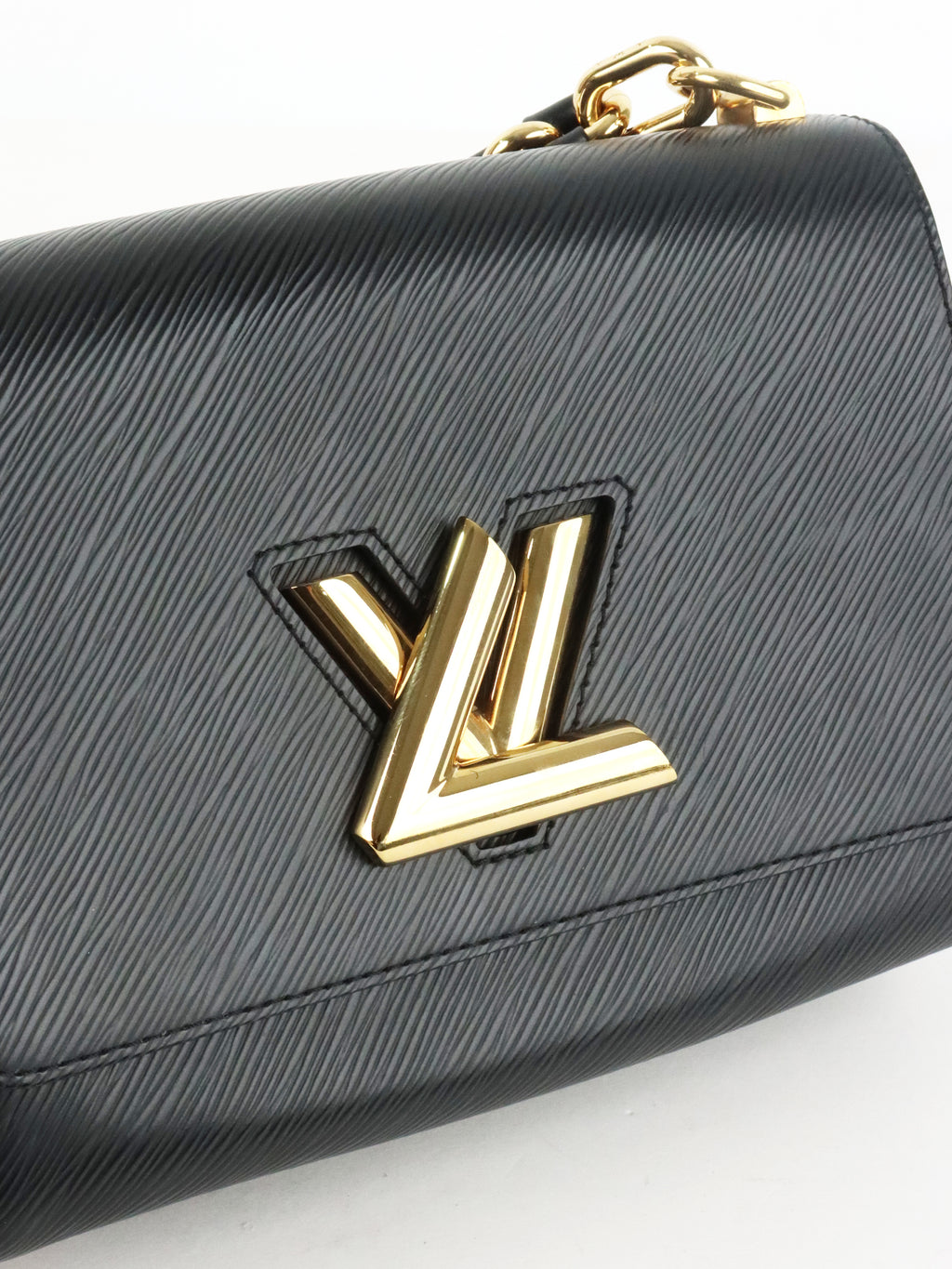 Louis Vuitton Black Epi Twist MM Chain Handle Bag