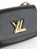 Louis Vuitton Black Epi Twist MM Chain Handle Bag