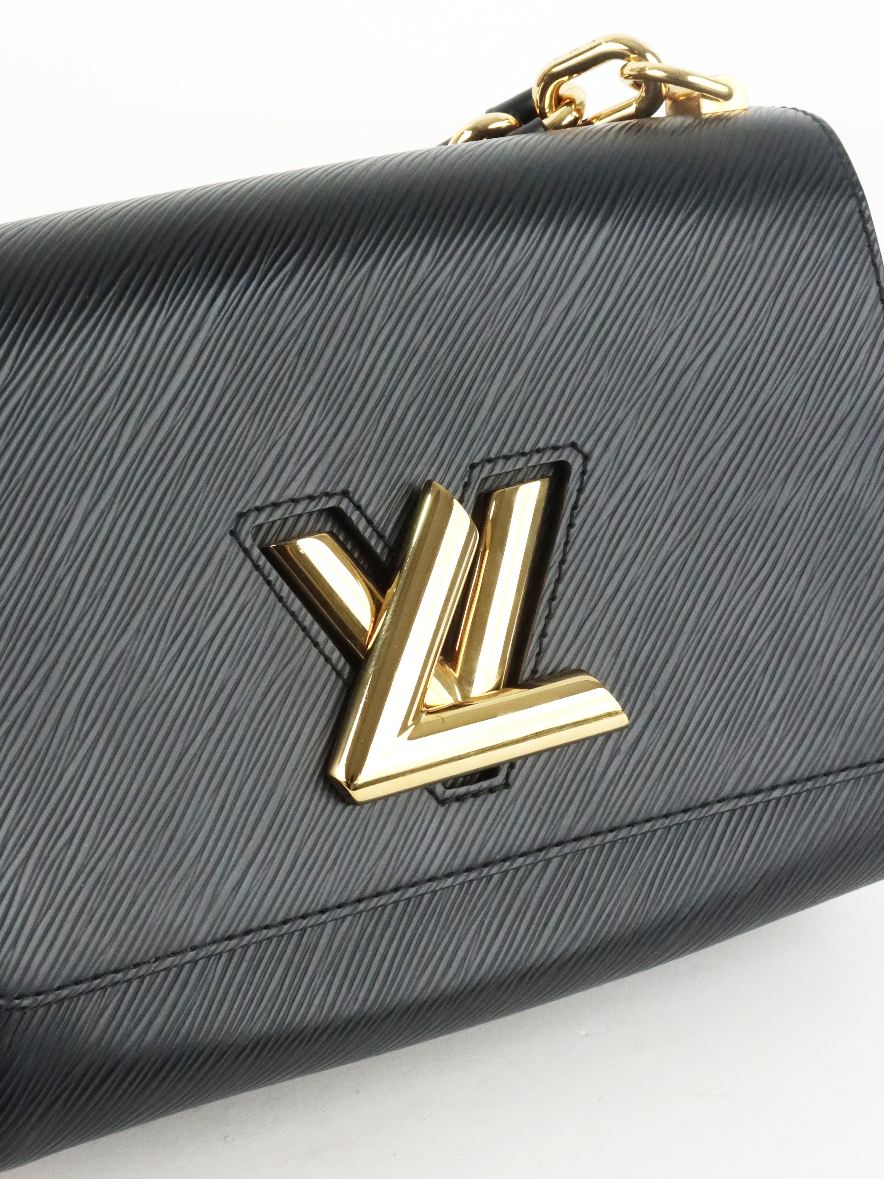Louis Vuitton Black Epi Twist MM Chain Handle Bag