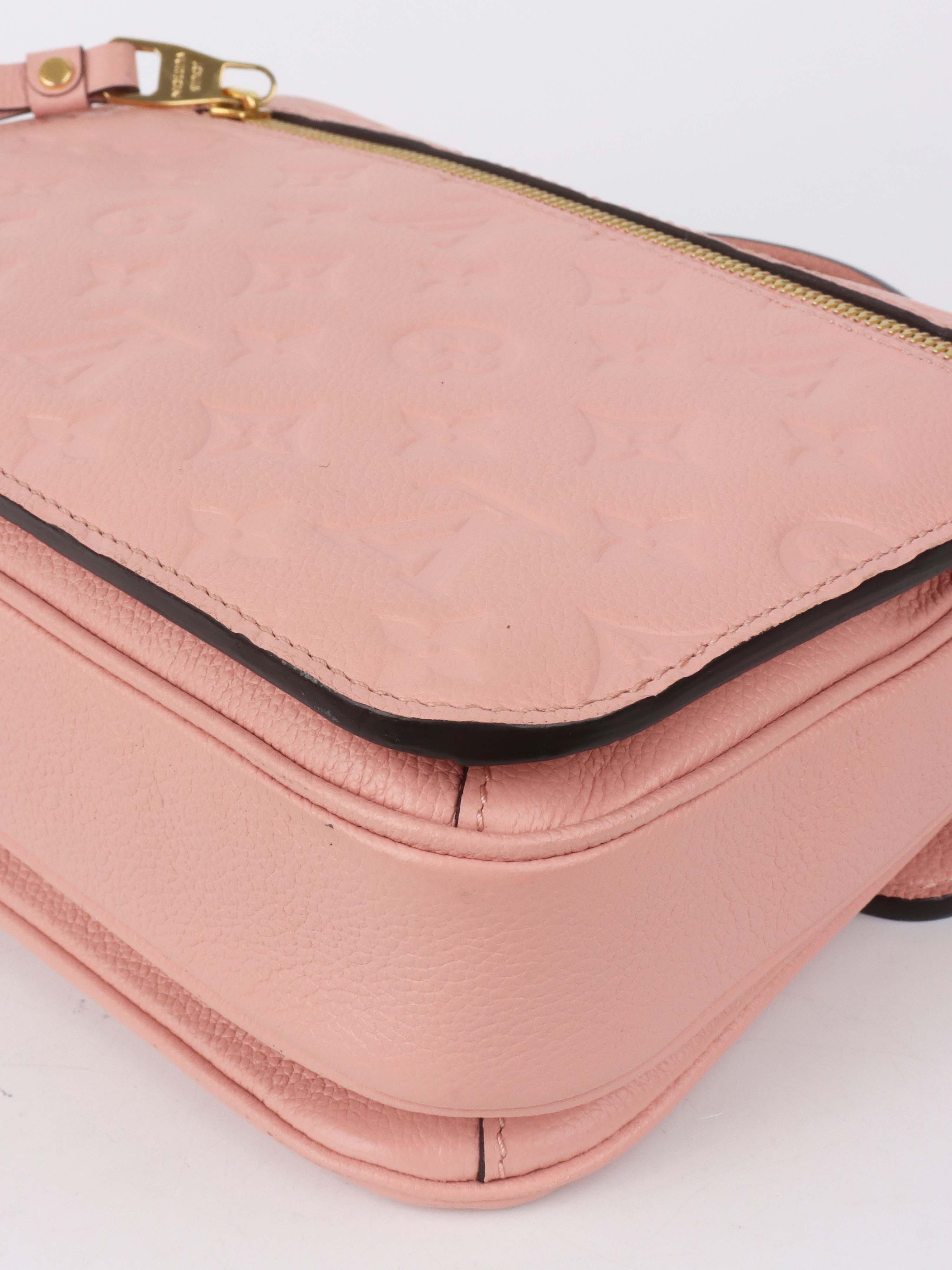 Louis Vuitton Pink Monogram Empreinte Leather Metis