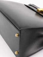 Hermes Vintage Black Box Kelly 32 Bag.