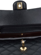 Chanel Black Medium Caviar Classic Flap GHW.