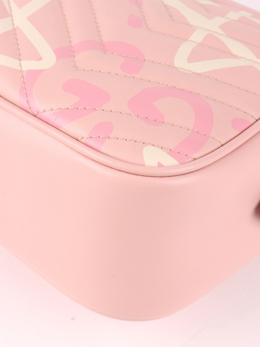 Gucci Pink Small GG Ghost Marmont Matelasse Camera Bag