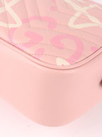 Gucci Pink Small GG Ghost Marmont Matelasse Camera Bag