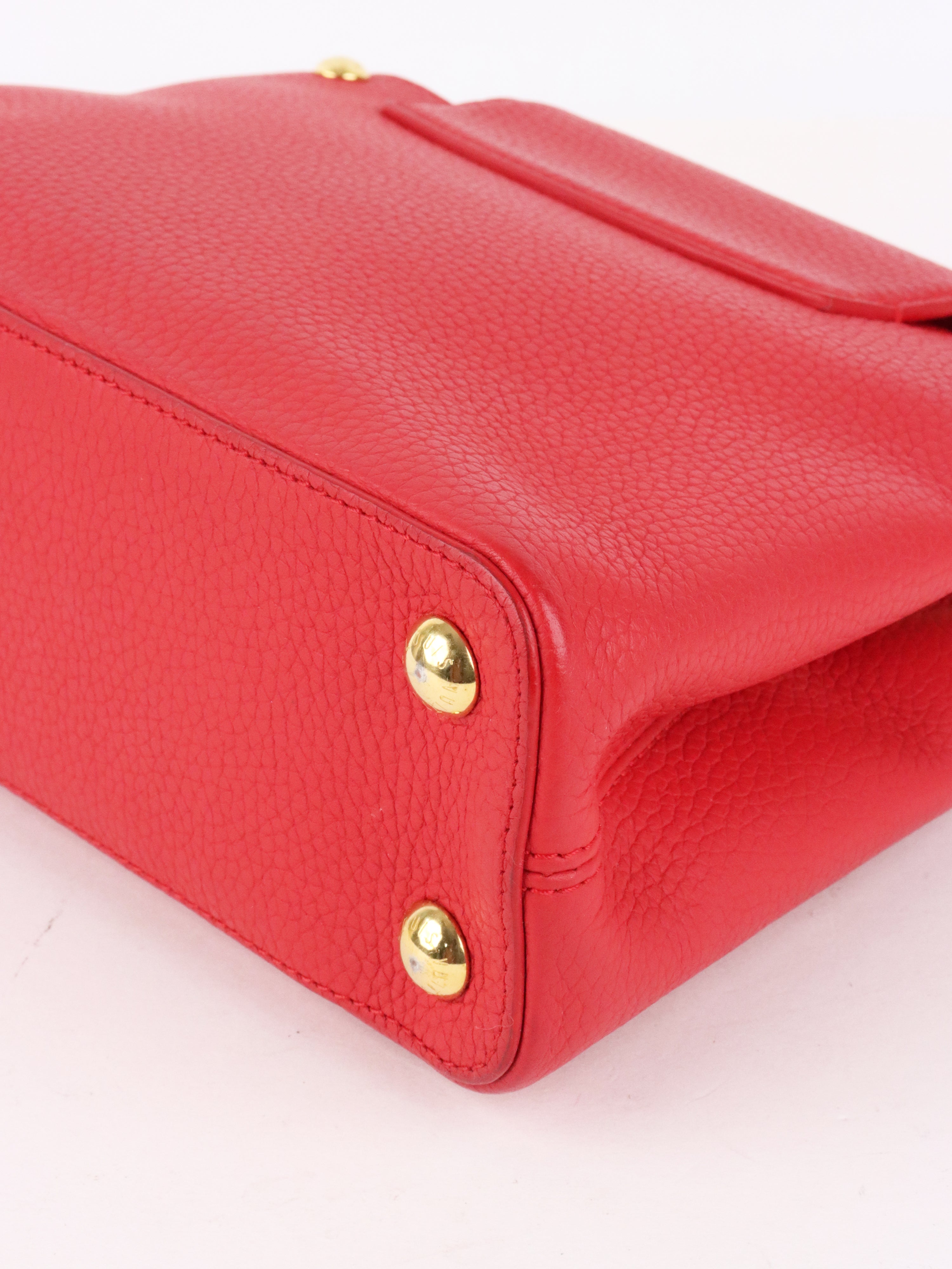 Louis Vuitton Red Capucines BB GHW