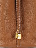 Hermes Picotin 22 Gold Taurillon Clemence Stamp U GHW