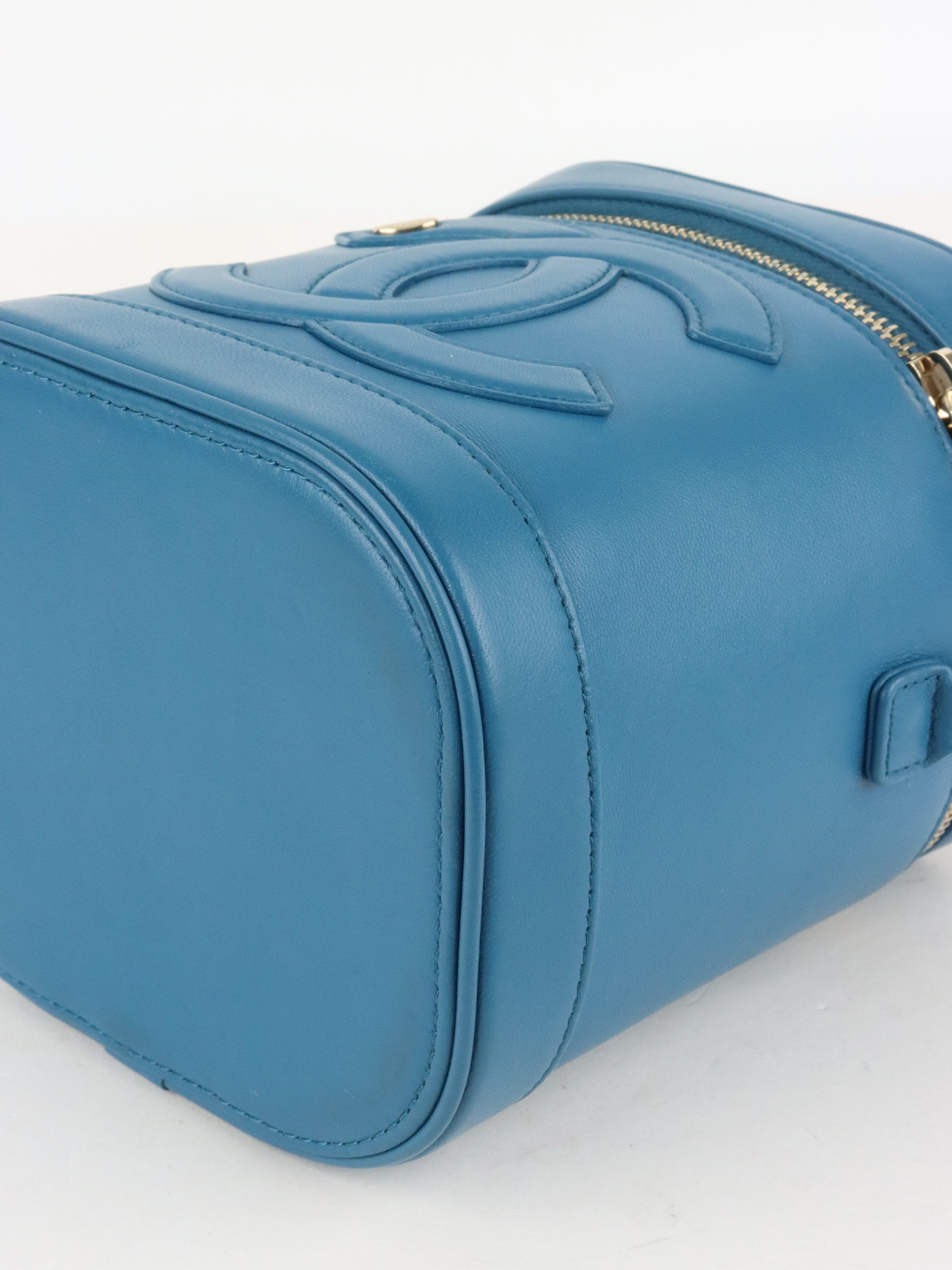 Chanel Blue CC Mania Vanity Case
