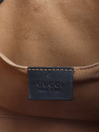 Gucci Small Black GG Supreme Canvas Padlock Tote.
