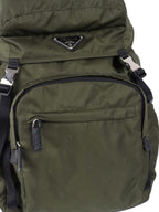Prada Green Nylon Buckled Backpack.