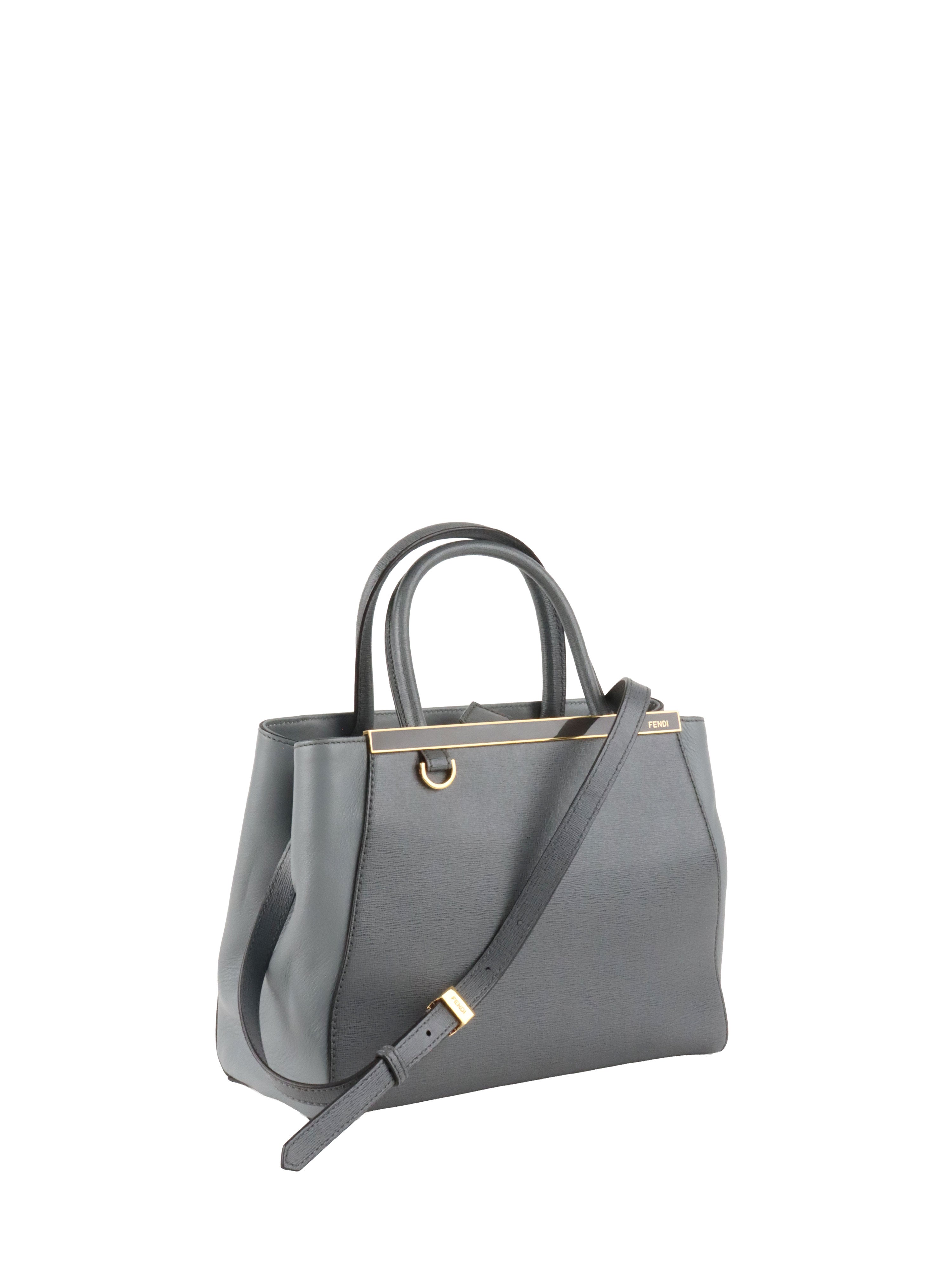 Fendi Small Grey Two Jours Bag