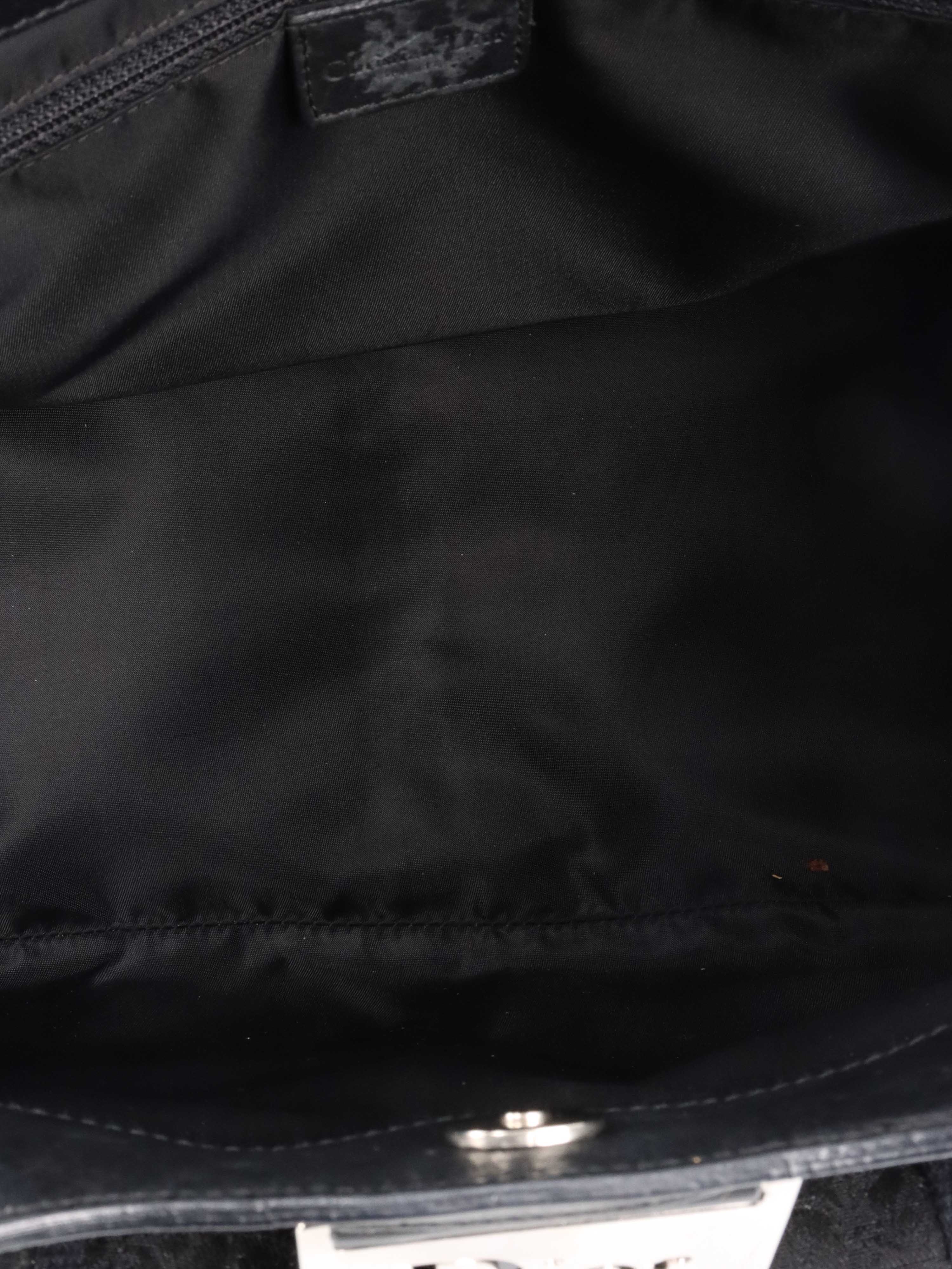 Dior Black Vintage Canvas Pocket Bag.