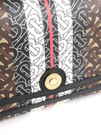 Burberry Monogram Stripe E-Canvas Note Crossbody Bag