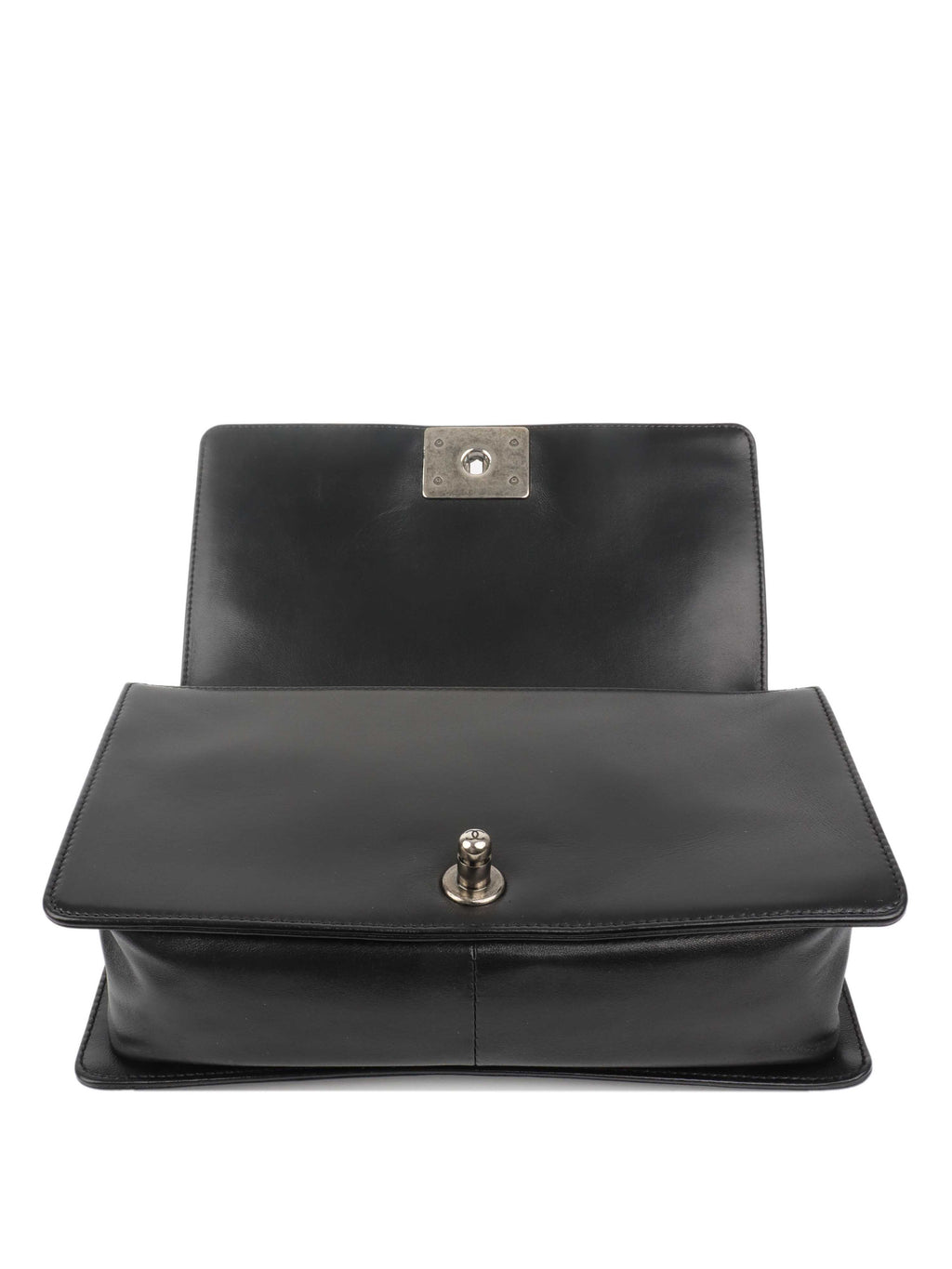 Chanel Black Medium Lambskin Boy Bag.