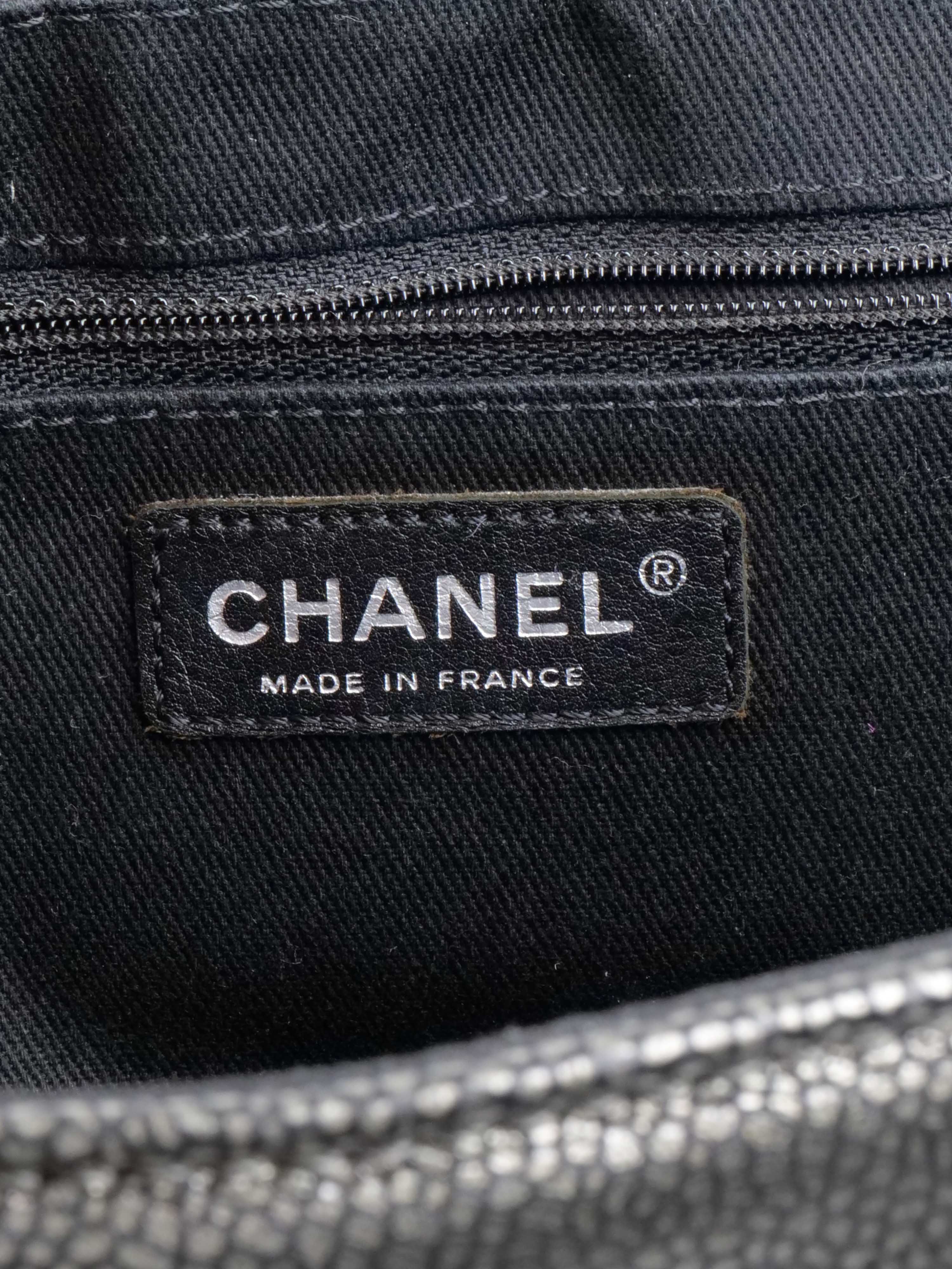 Chanel Mechanic Grey Half Moon Bag.